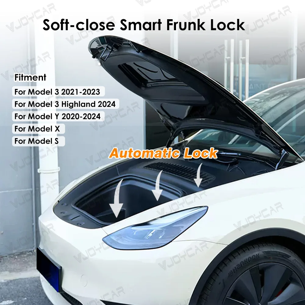 Front Trunk Electric Suction Lock for Tesla Frunk Soft Closing Model Y / 3 / X / S/ 3 Highland Automatic Frunk Auto Closer