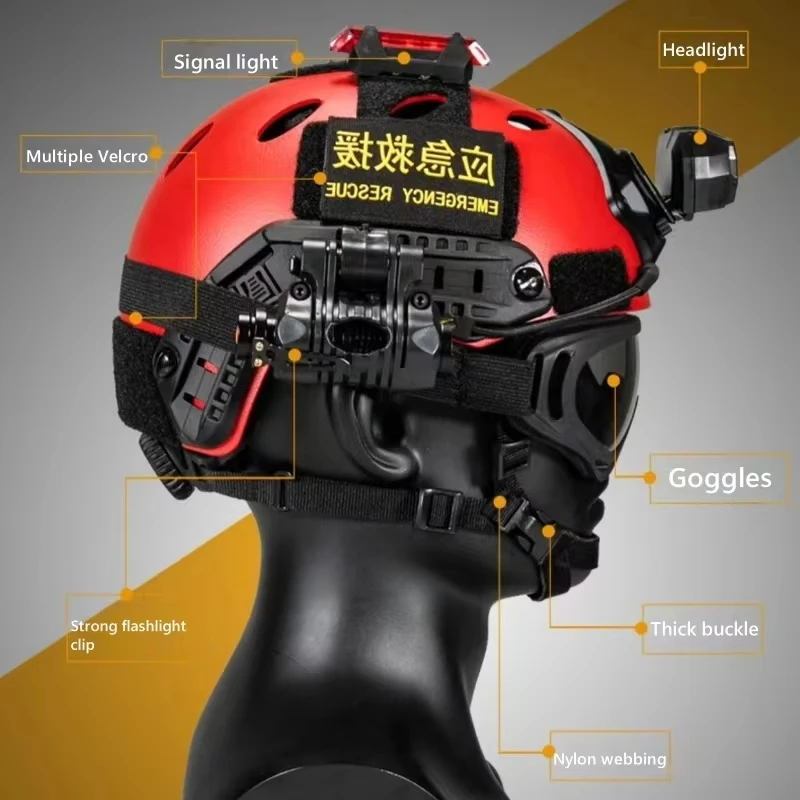Tactical Lightweight FAST Fire Emergency Helmet Multi functional for Water Rescue,  Flood Rescue Professional Essential Gear