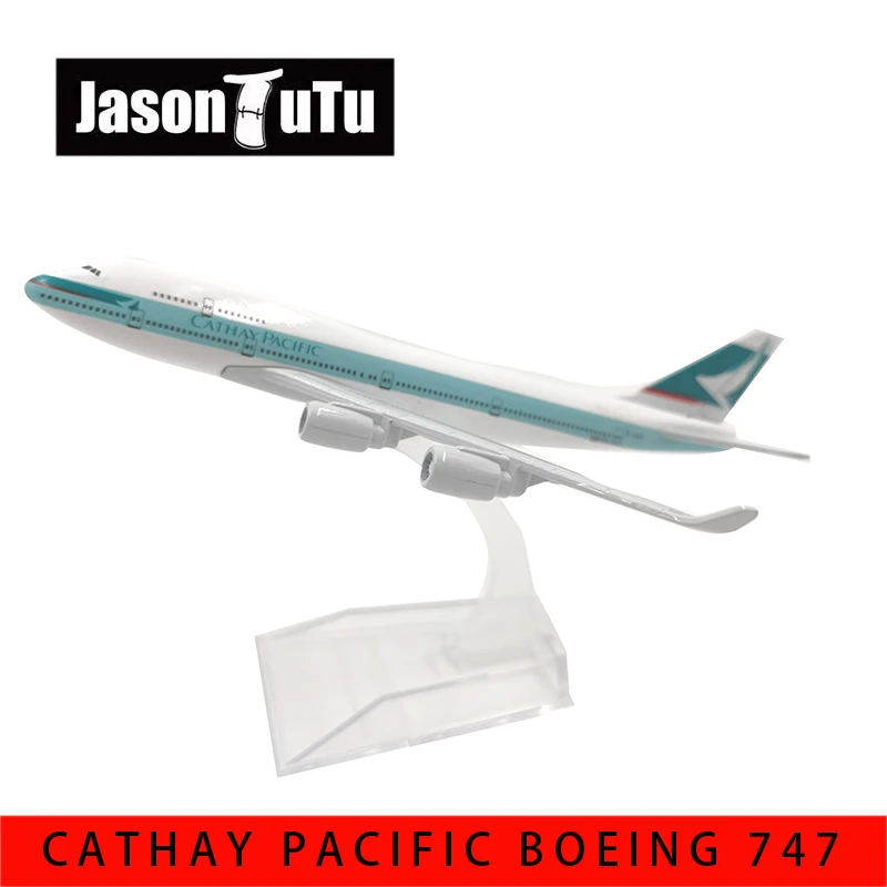 JASON TUTU 1/400 Scale Diecast Metal Cathay Pacific Boeing 747 A350 Aircraft Model 16CM Miniature Authentic Collectible Gift