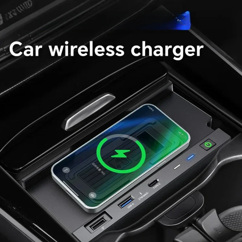 

Car QI wireless charger for Mercedess Benzs W177 W188 W247 GLA CLA GLB 2019 2020 2021-22 15W fast phone charger charging holder