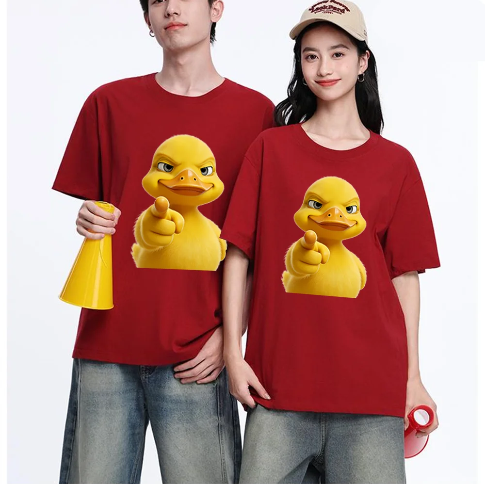 Angry Duckling Pointing Printed T Shirt Cotton S-XXL Personalized Custom Casual Short Sleeve Tee Unisex Fit Breathable Fabric Ae