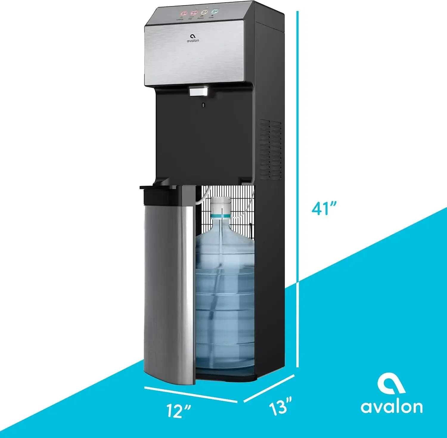 

Electronic Bottom Loading Water Cooler Water Dispenser - 3 Temperatures, Hot, Cold & Room Water, Durable Stainless Steel