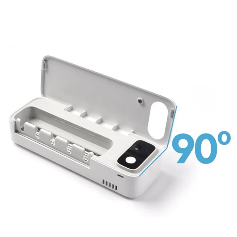 B07B-Smart Sanitizeri منظف فرشاة الأسنان القابل لإعادة الشحن بدون حفر مثبت على الحائط، منظم، حامل فرشاة