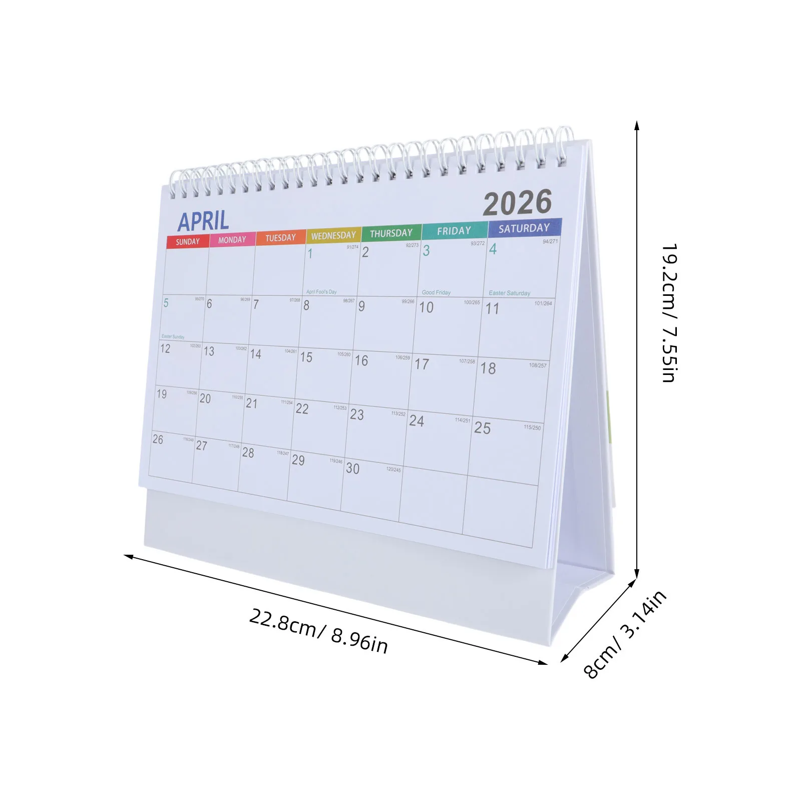 Kalendarze na cały rok 2026, kalendarze biurkowe, kalendarze stojące z przekładanymi kartkami, do domu i biura, codzienny organizer, kompaktowy kalendarz miesięczny na biurko.