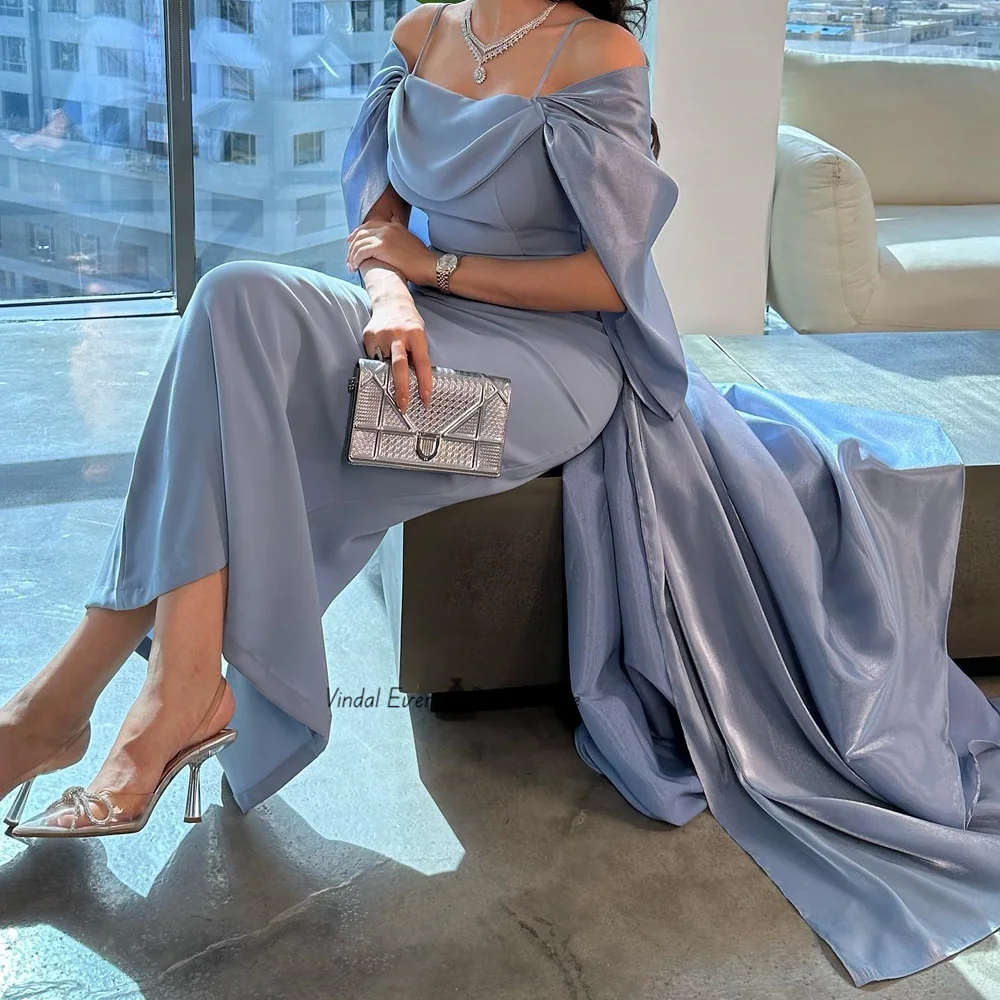 

Vindal luxury High Quality Off-the-shoulder Neckline Mermaid Spaghetti Strap Ankle-Length Elegant Prom Dress Robe customized