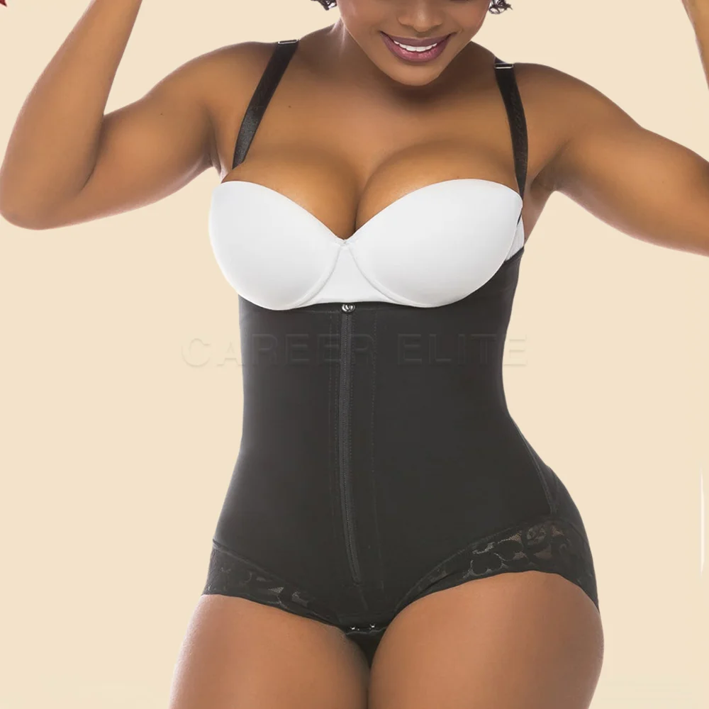 

Open Bust Shapewear for Women Adjustable Strpe Body Shaper Tummy Control Faja Post Surgery Recovery Wear Seamless Bodysuit