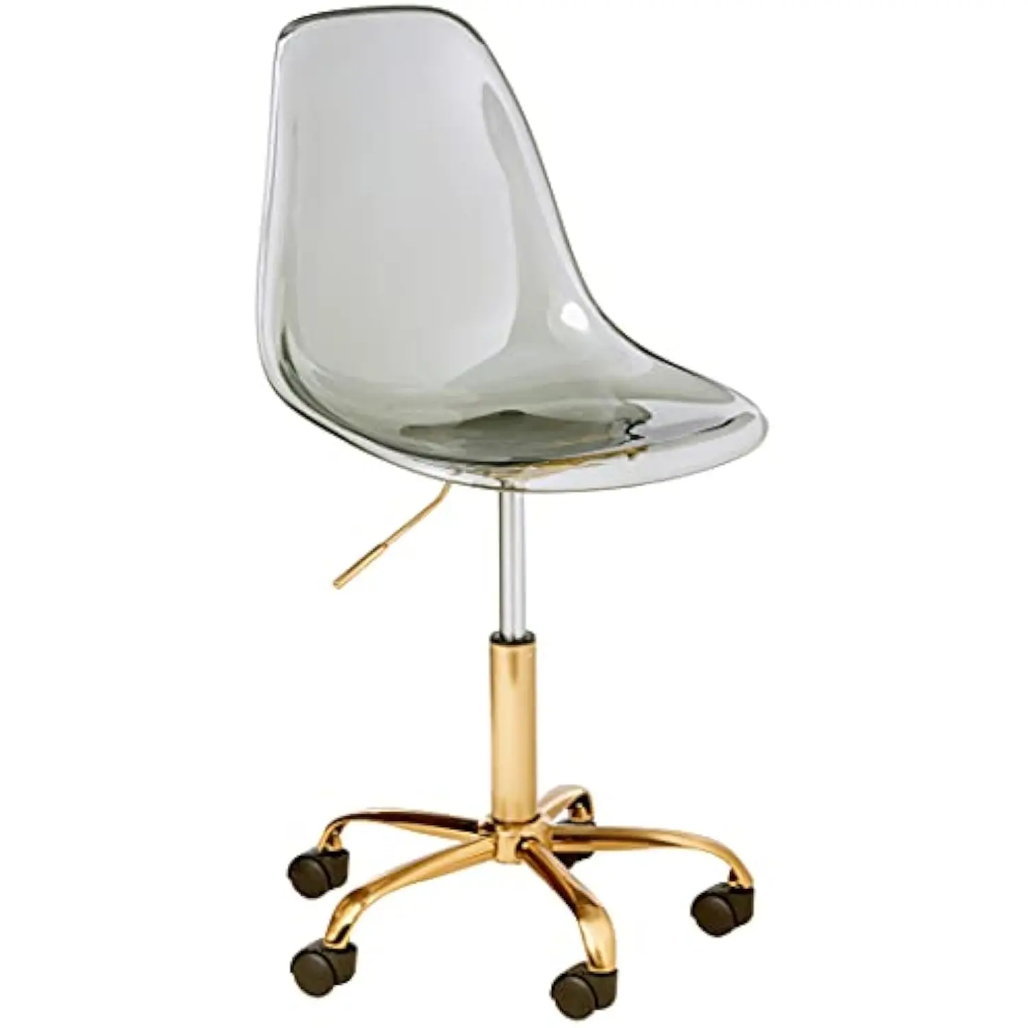 

Acrylic Rolling Chair, Black 21D X 19W X 34H Inch