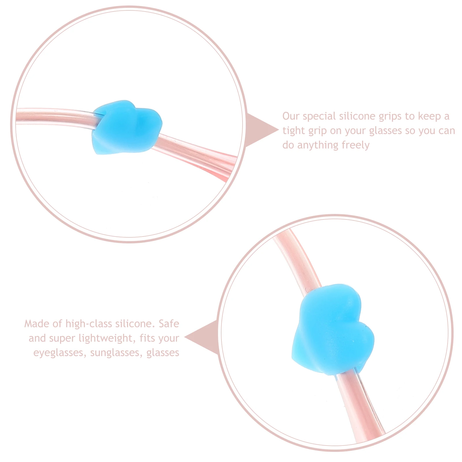 

Non Slip Earmuffs Blue Child Silica Gel Replaceable Eyeglass Pads Ear Grips Glasses Legs Grip Lightweight Durable Fit