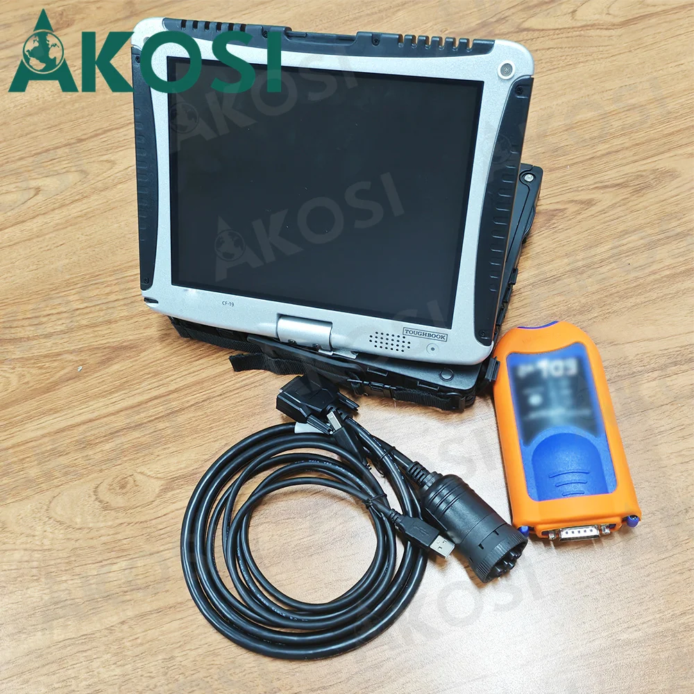 for EDL V2 Diagnostic tool ElectronicData Link service interface Truck Diagnostic Kit JD V2 Driver diagnostic scanner+Cf19laptop