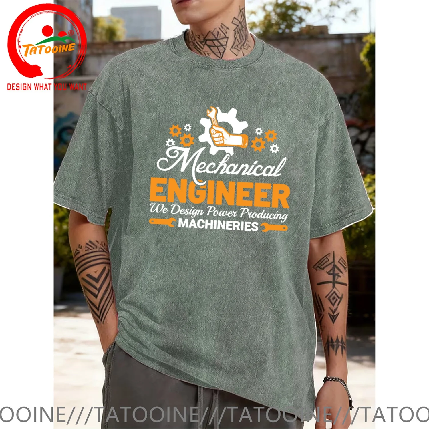 Funny Design Mechanical Engineering Mechanic  Shirt Men Fashion Trendy Casual Clothing Stylish Tops Tee Shirt Leisure Tshirt Men