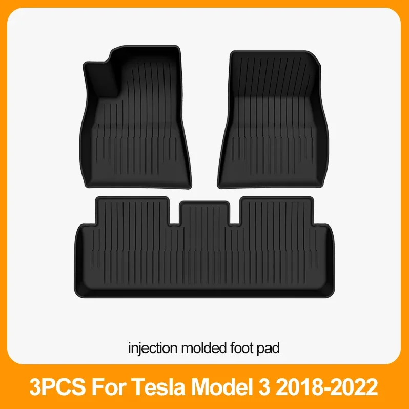 Auto Vloermatten Voor Tesla Model 3 2018 2019 2020 2021 2022 Premium All Weather Anti-Slip Waterdichte Tpe vloer Liners Mat Pads