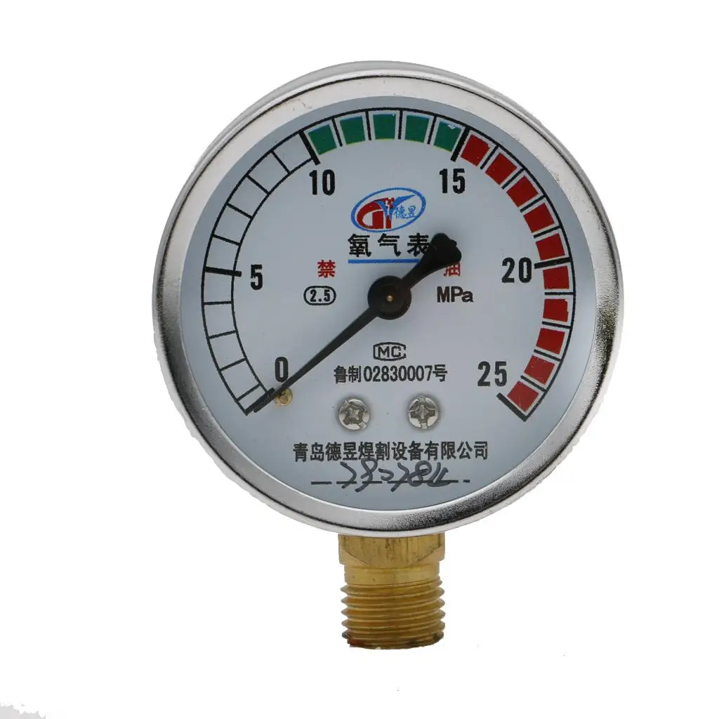 New Oxygen Pressure Reducer meter Gas Gauges 0-2.5Mpa/0-25Mpa