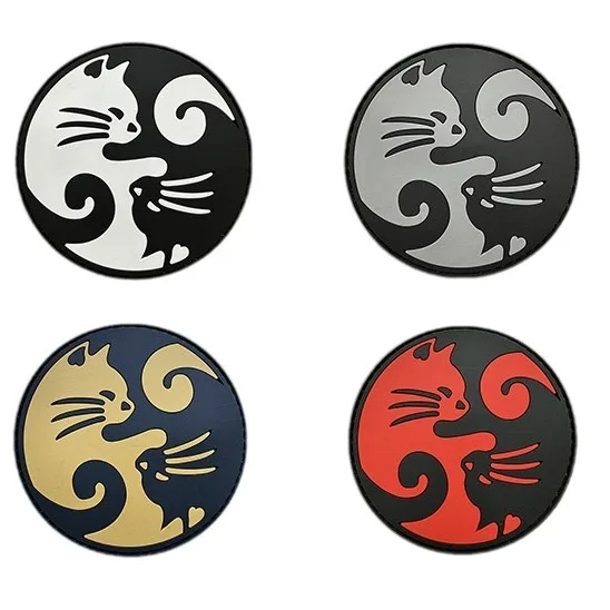 Yin Yang Cat PVC Morale Patch – Tactical Hook & Loop Badge for Backpacks, Vests & Gear view 5