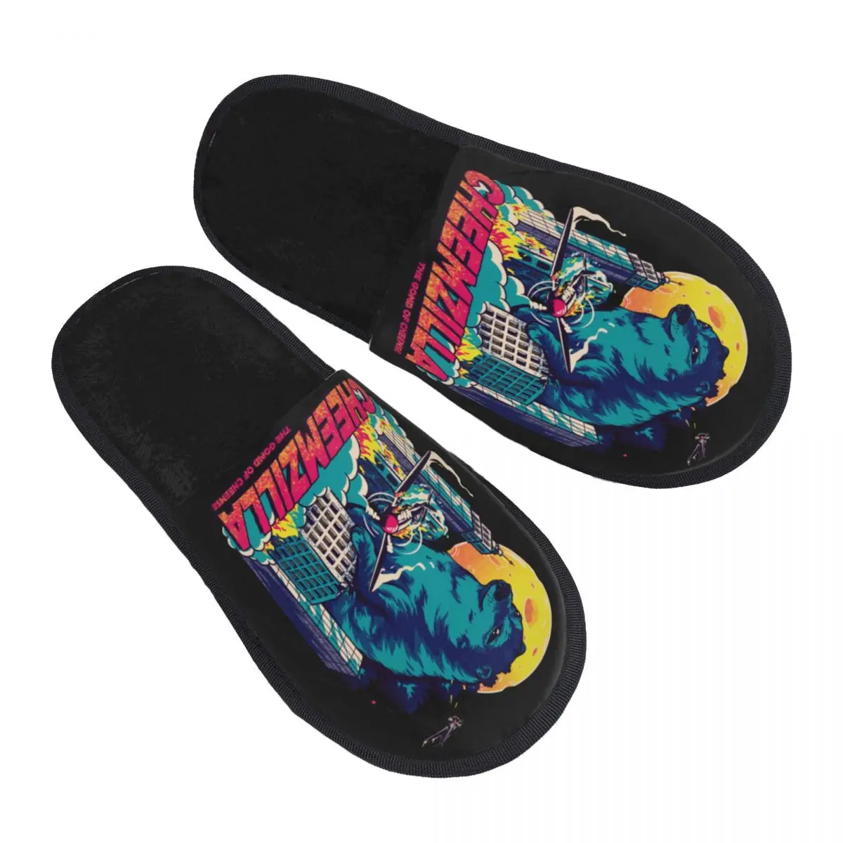 

Custom Print Women Cheemzilla House Slippers Soft Warm Kaiju Shiba Inu Memory Foam Fluffy Slipper Indoor Outdoor Shoes
