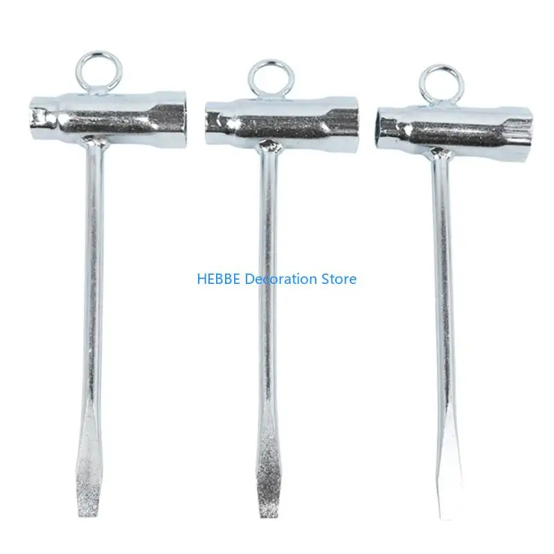 B0KC Sparks Plug Socket Wrench Set With Welded Hanging Hole Chainsaw Wrench For Easy Storage And Portability