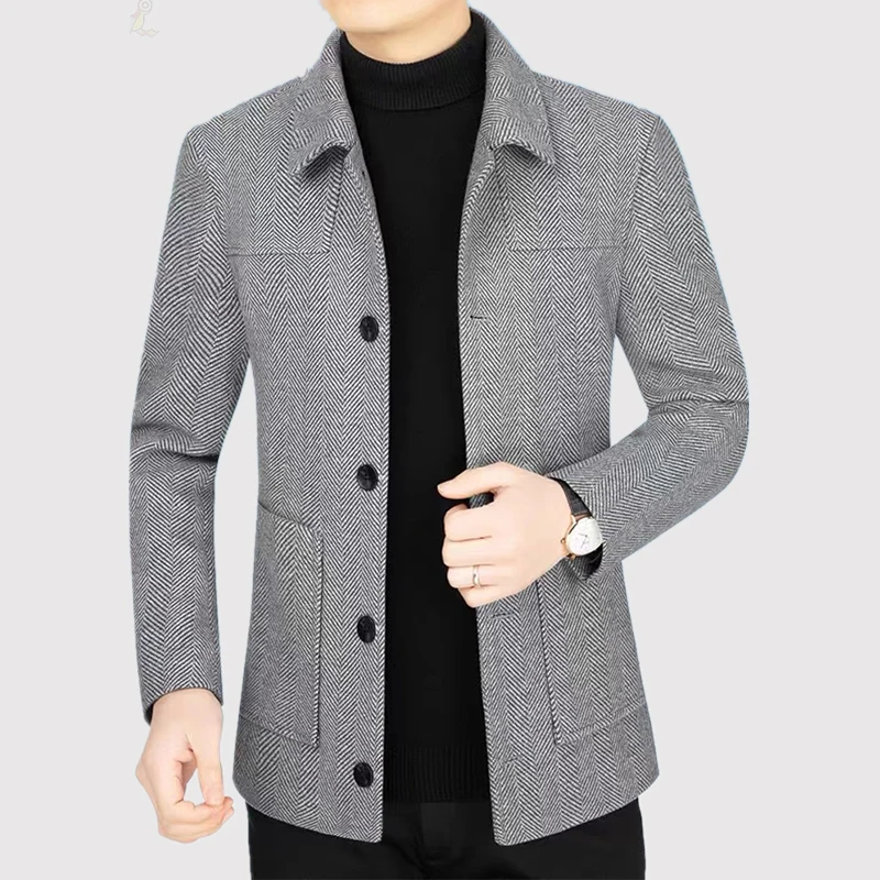 2024 High Quality Fashion Handsome All Fashion Spring New Jacket Jacket for Men Middle-aged Business Casual Lapel Top Dad Suit