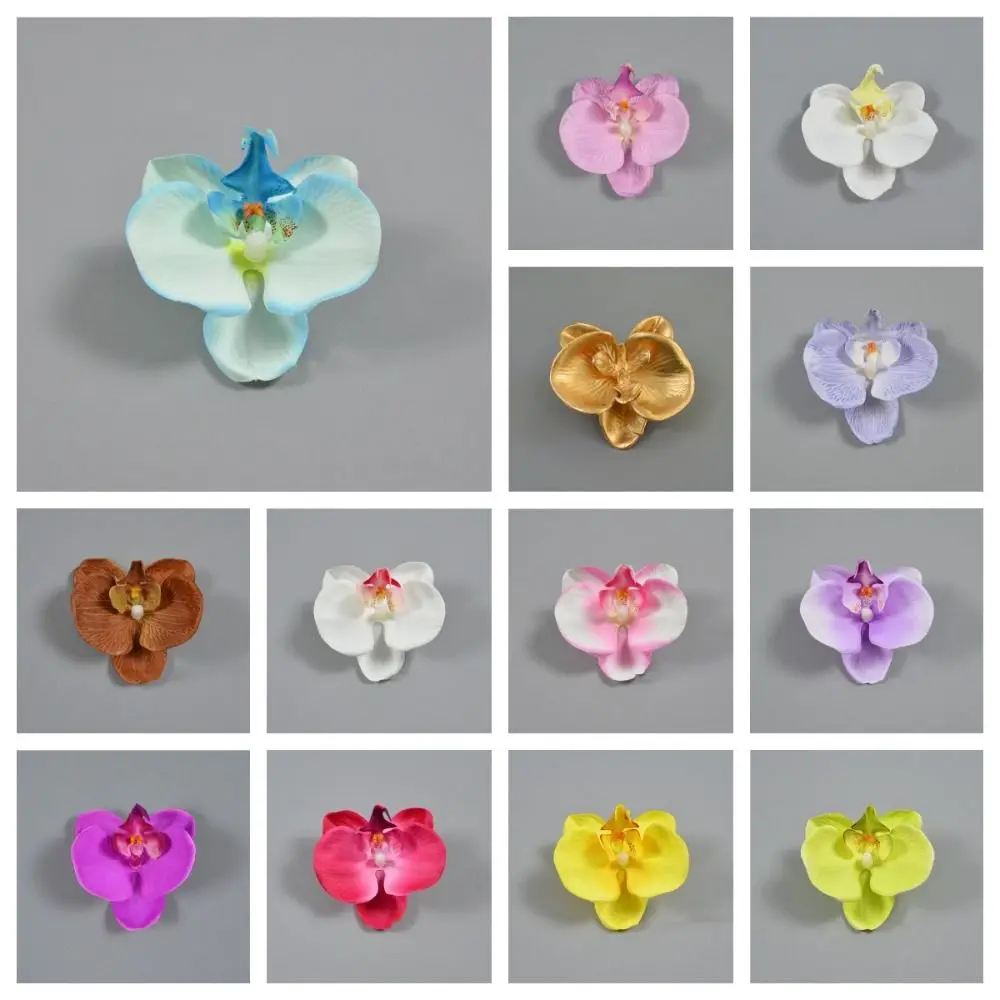 Cute DIY Jewelry Making Craft Simulated Flower Handmade Accessories Headdress Butterfly Orchid Flower Hairpin Decoration Student