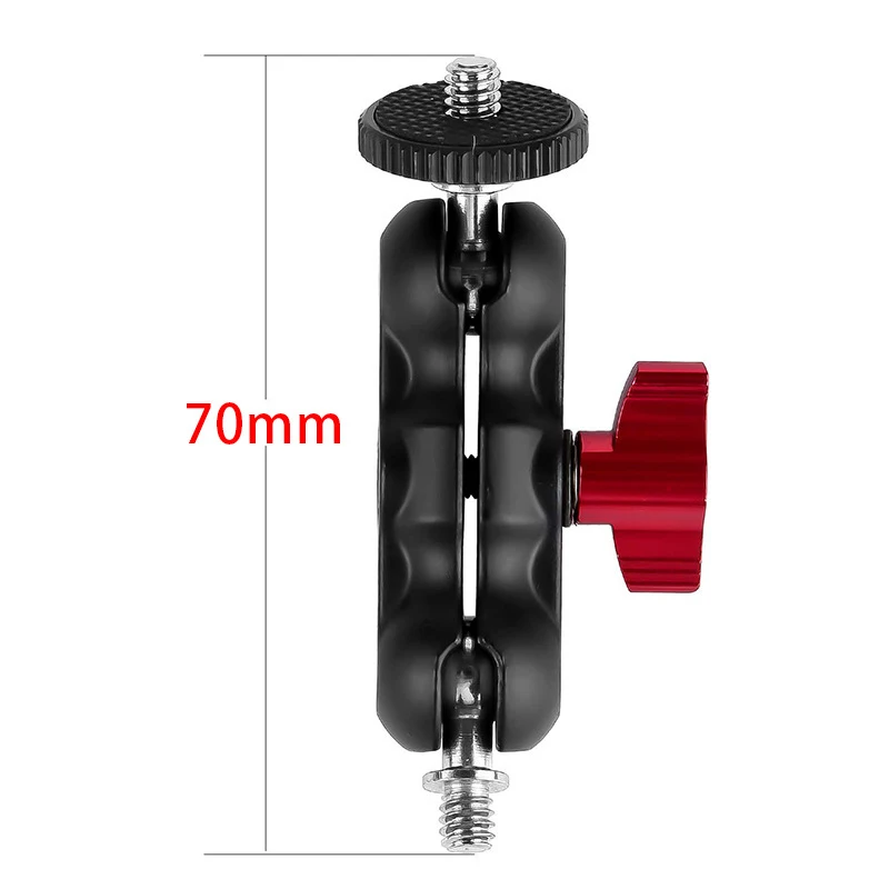 سوبر المشبك كاميرا المشبك جبل مراقب 360 °   محول رأس كروي مزدوج بذراع سحري من Ballhead لكاميرا DSLR/Gopro/أضواء LED/الهاتف