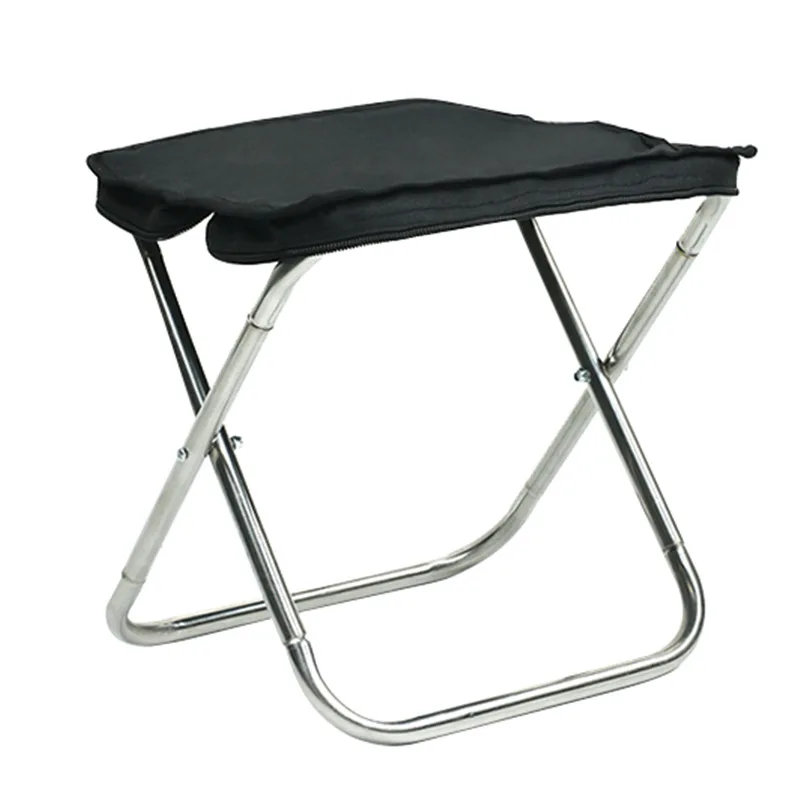 

Outdoor handbag stool portable aluminum alloy folding stool thickened stainless steel camping pencil bag small horse can be fold
