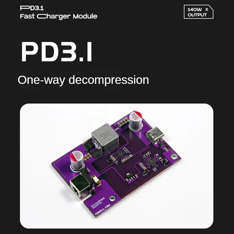 Imagem -05 - Módulo de Conversão de Carregamento Rápido Saída tipo c Ip2736 Entrada 2832v Abaixador Dc5.5x2.5 mm para Pd3.1 140w