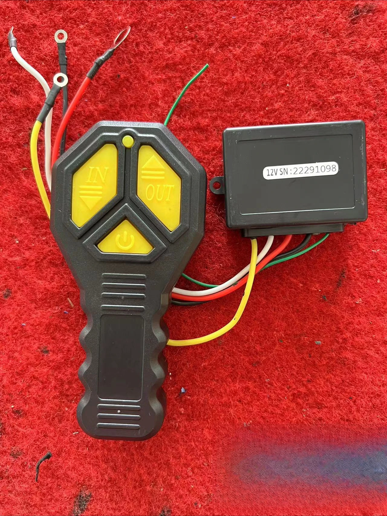 Off-road vehicle electric winch wireless remote control small car crane control ******iversal receiver 12V/24V