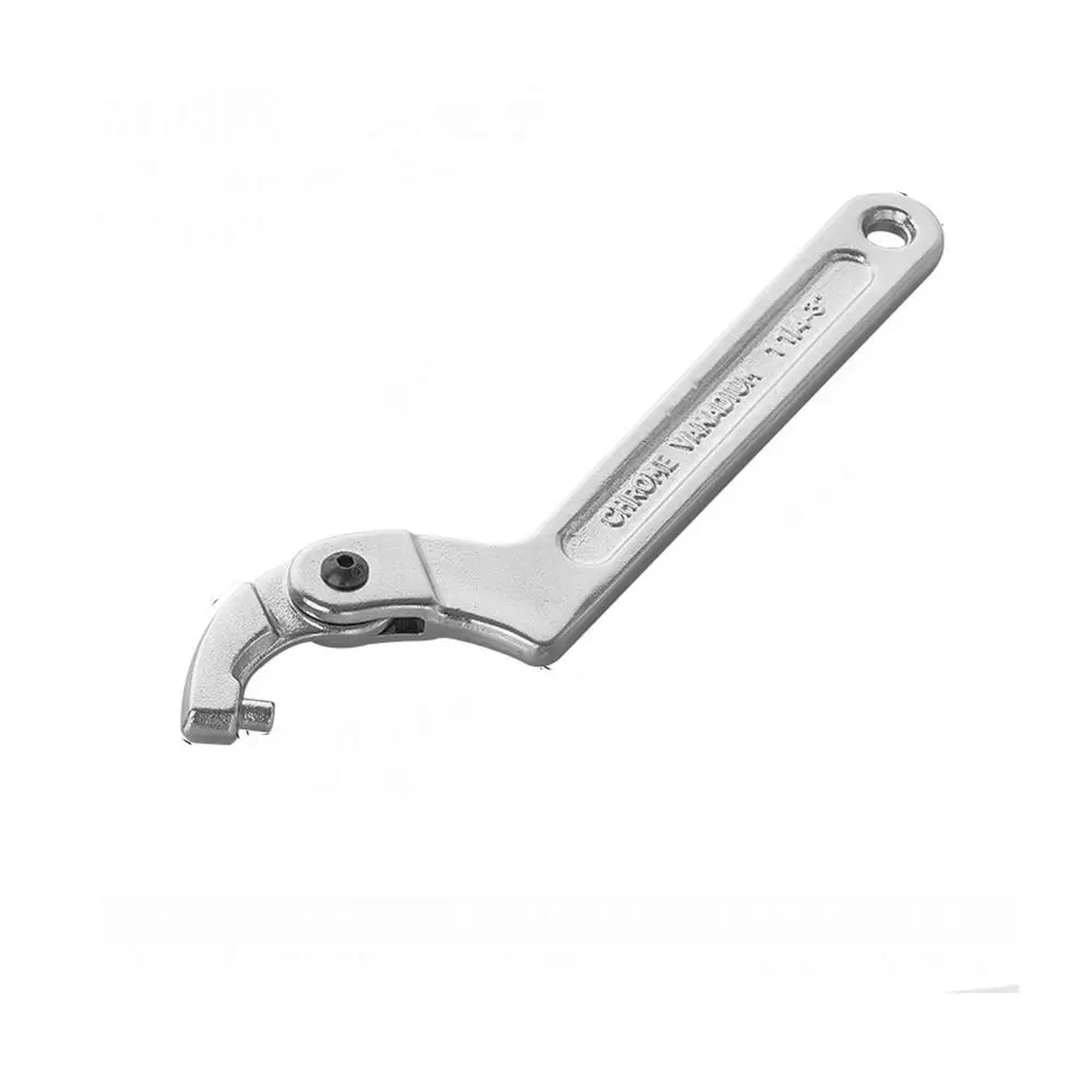

Set Round/Square Head Hook Wrench Tool Adjuster C Shape Hook Spanner Screw Nuts 19-170mm Adjustable Universal Wrench
