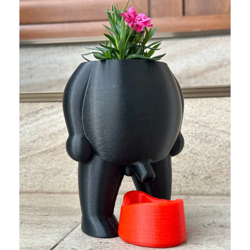 3D Printing Succulent Plant Pot Peeing Baby Plant Pot Funny Cute Cactus Indoor Plant Pot