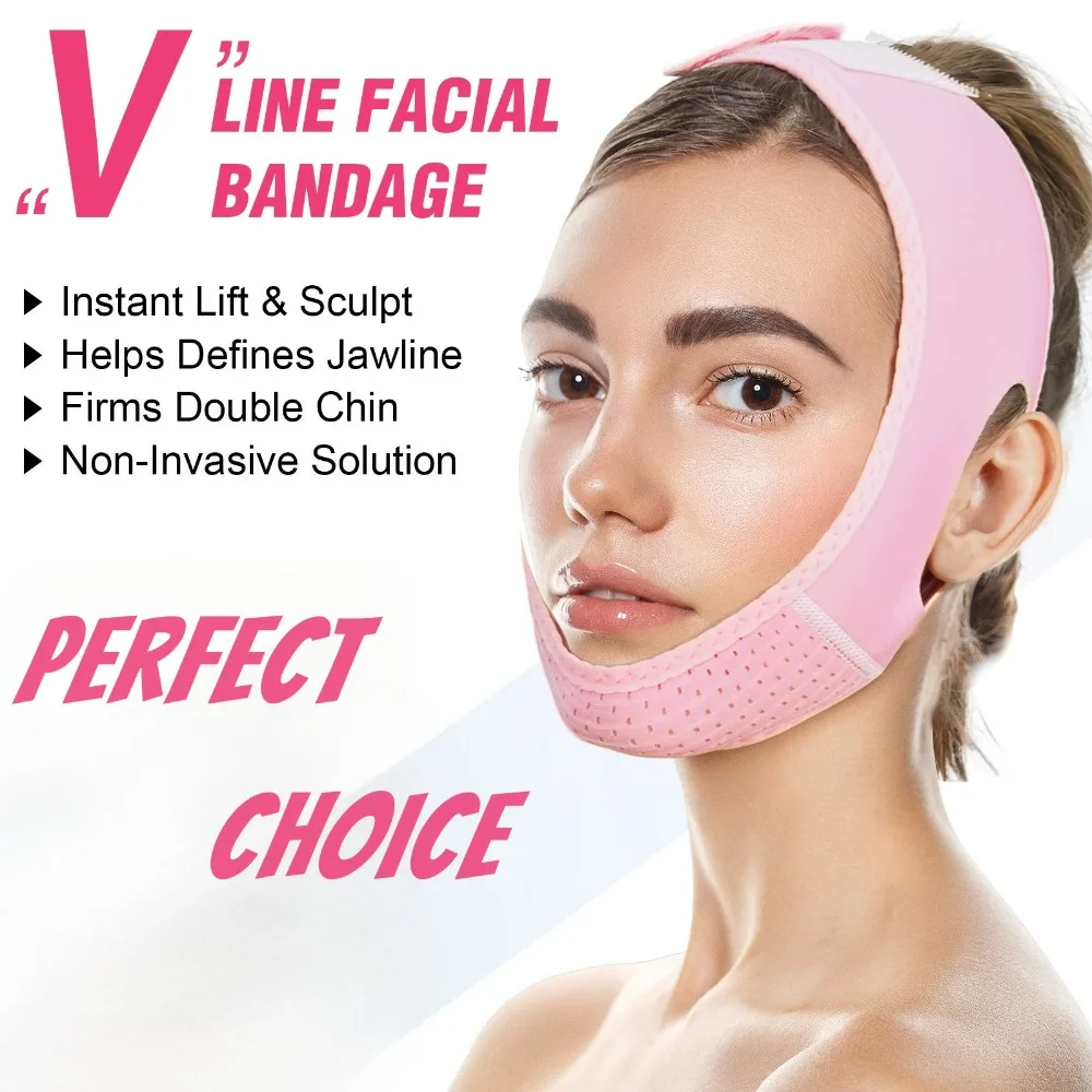 

Breathable Face Slimming Bandage Chin Cheek Lift Up Belt Women V Line Face Shaper Facial Massage Strap Skin Care Beauty Tools