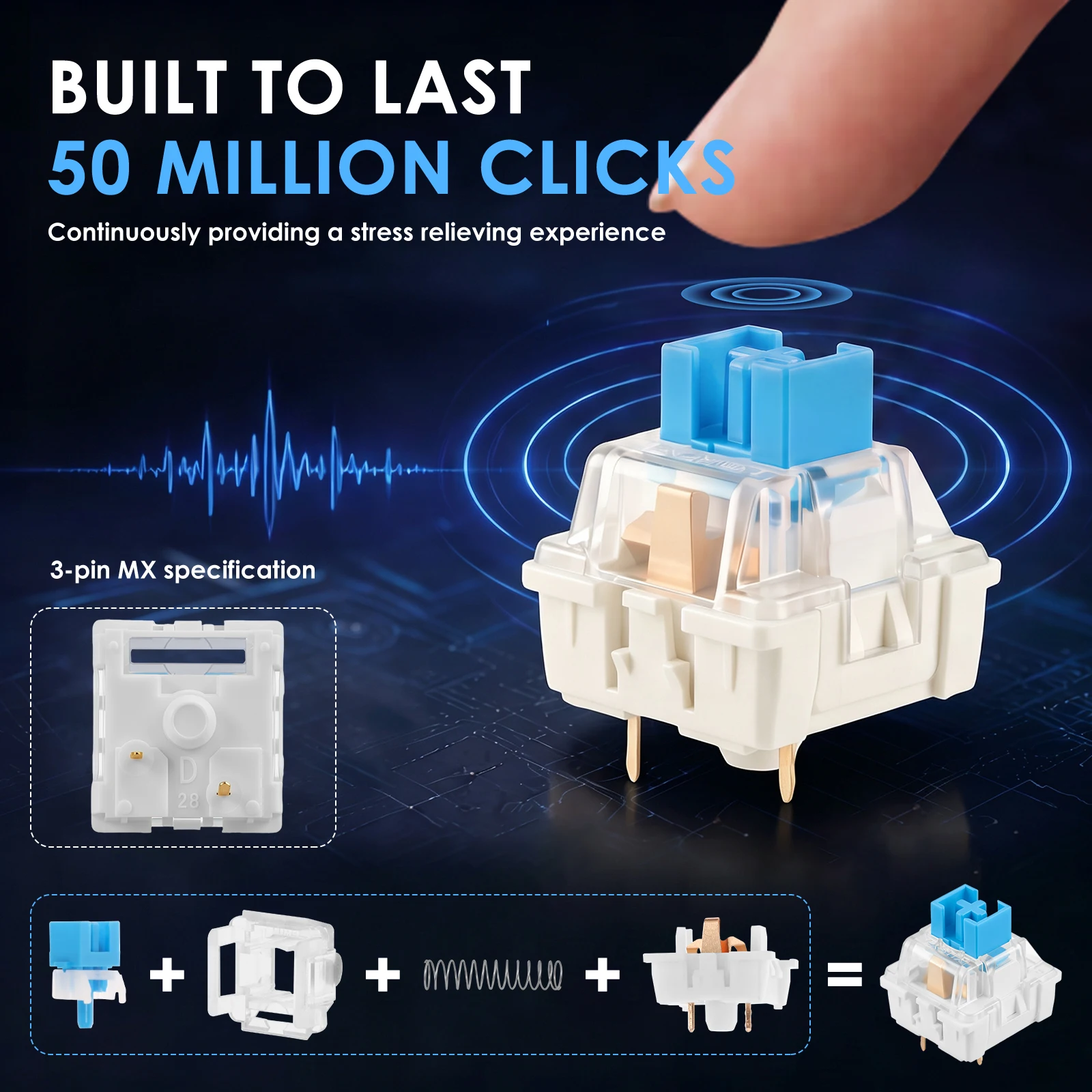 150 Adet Mavi Mekanik Anahtar - Switch Puller Keycap Puller Kit incelemesi ve fiyatı