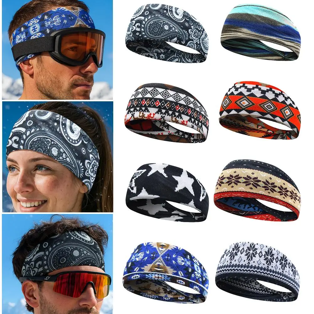 

Winter Headbands For Hair Woman Men Outdoor Fleece Ear Protection Hair Bands Sports Cycling Warm Forehead Cover Hair Access U7Z4
