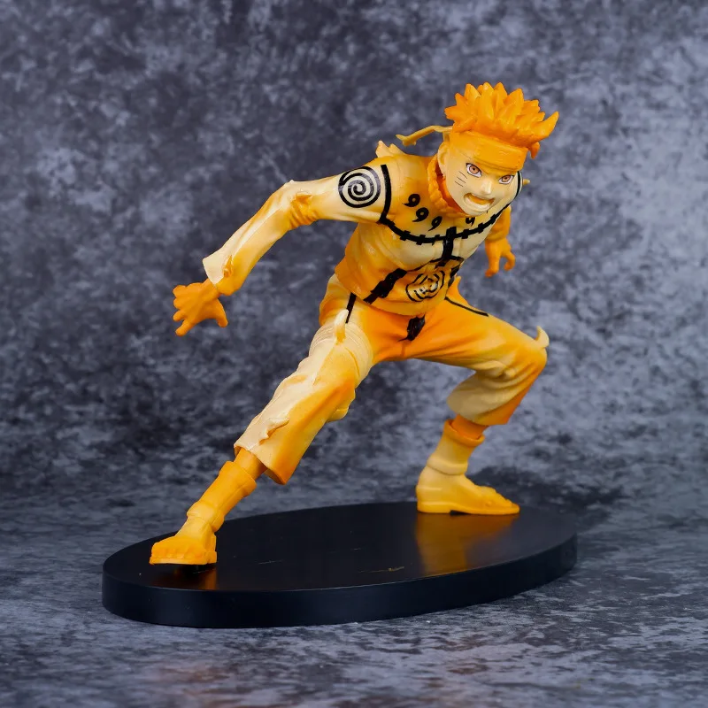 Anime Famosa Scena di Battaglia Naruto Shippuden Uzumaki Naruto 3 Sei Percorsi Forma Modello di Battaglia Giocattolo Collezione Regalo Action Figure 15 CM