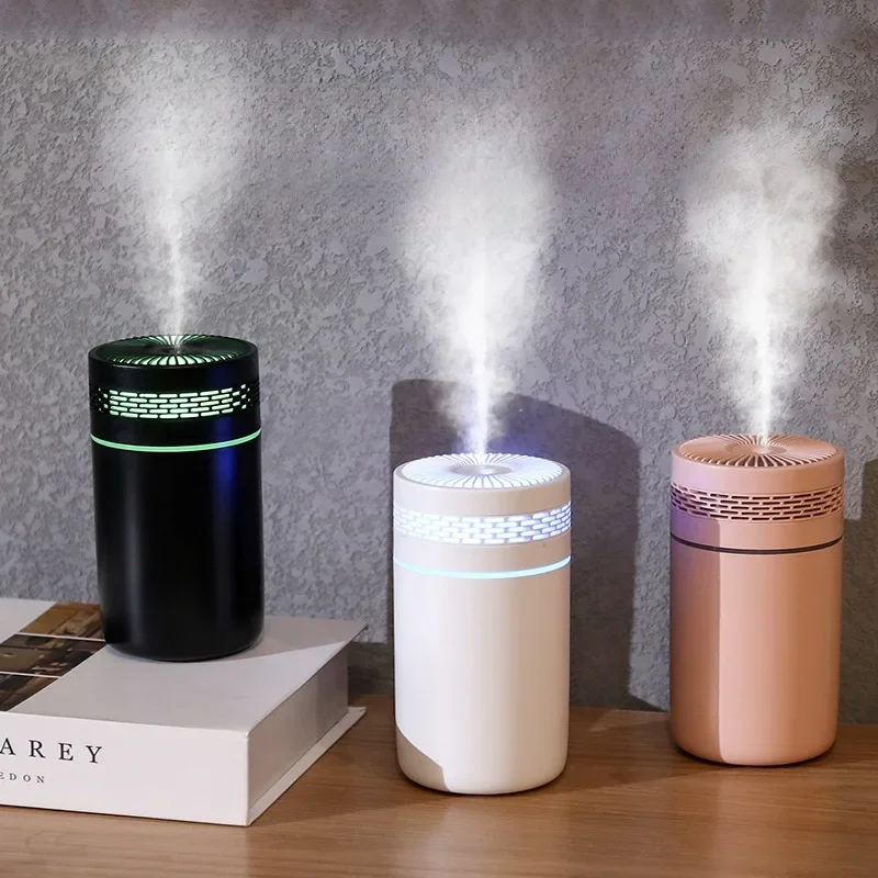 250ML Car Air Humidifier Portable Mini Spray Mist Humidifier with LED Light USB Powered Essential Oil Difffor Bedroom and Travel