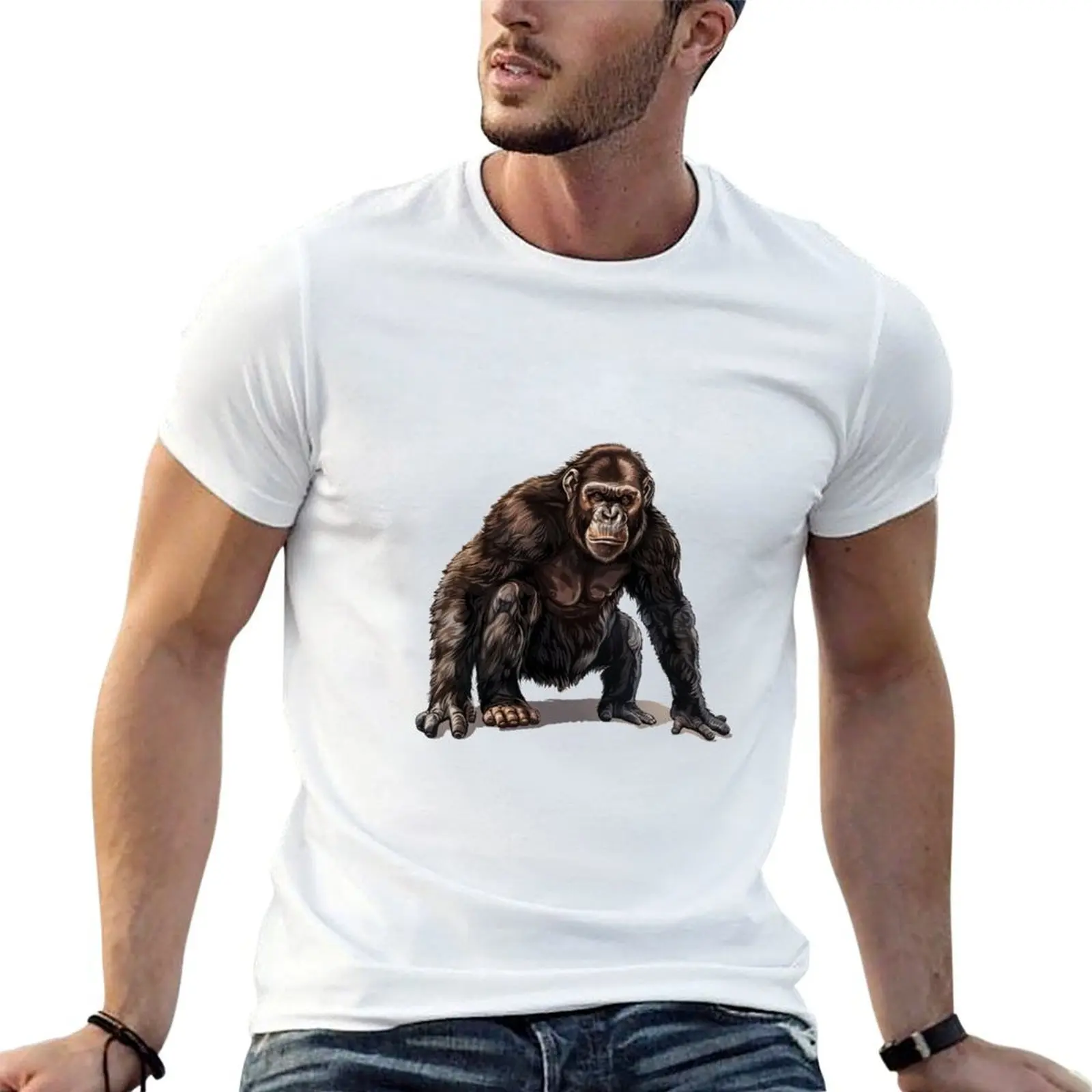 The Solemn Stature of a Noble Ape T-Shirt graphic t shirts for man man t shirt summer men t shirt cotton 100% T-shirt