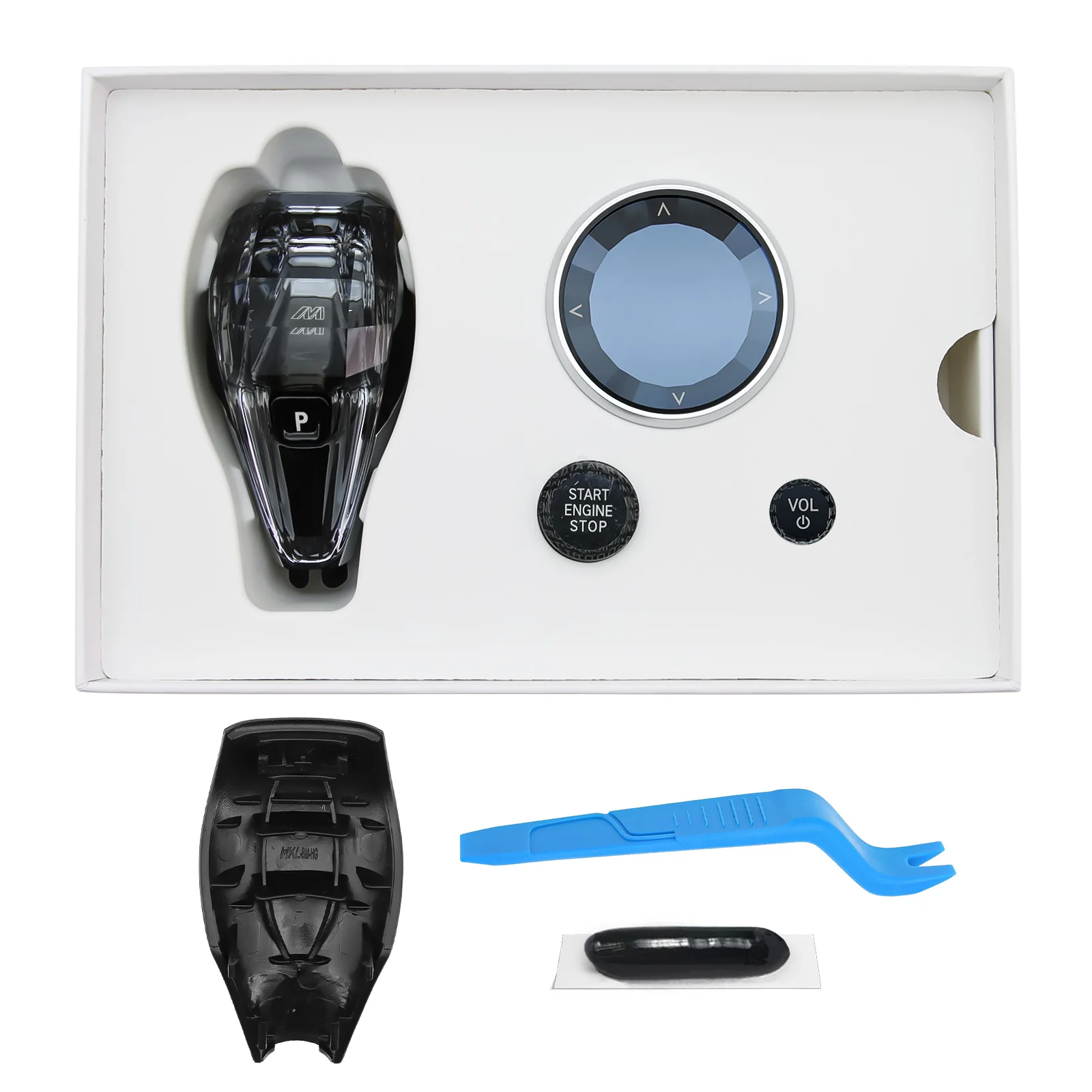 4-teiliges Set Kristall-Schaltknauf, Kristall-Schalthebel für BMW F40 F44 F45 F46 G20 G21 G22 G23 G26 G28 – Detail 5