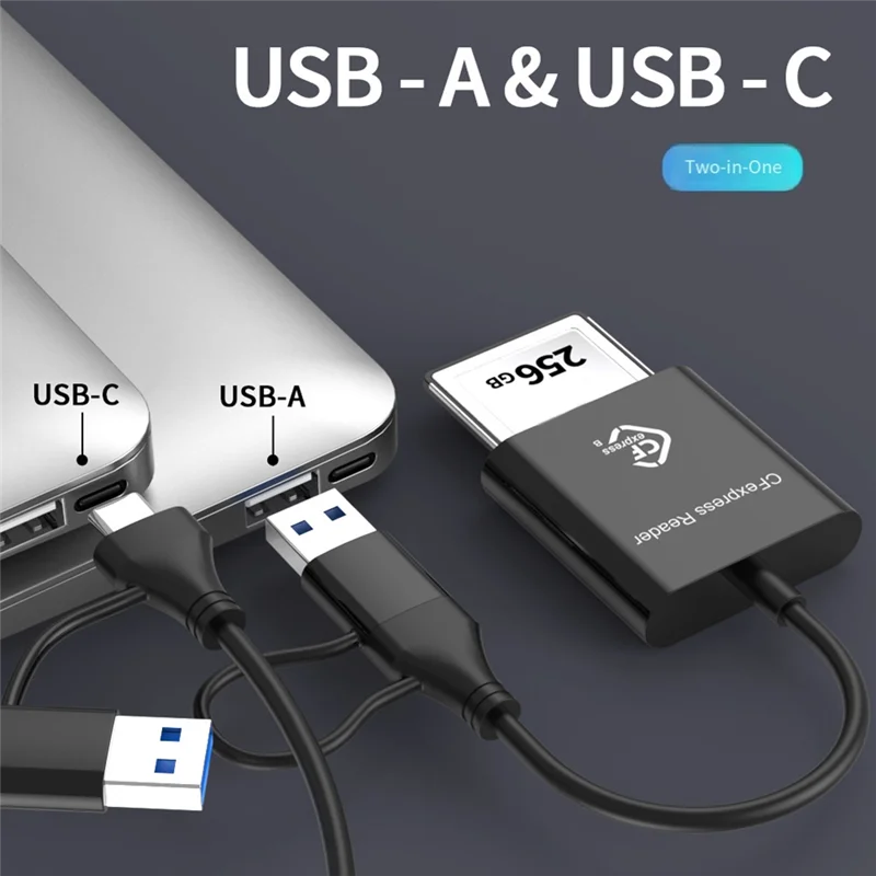 -A25M 10Gbps Cfexpress Tipo B Leitor de Cartão Escritor USB3.2 Gen2 USB-C Leitor de Cartão Cfe Para Android Win XP/Vista/7/8/8.1/10/11 OS
