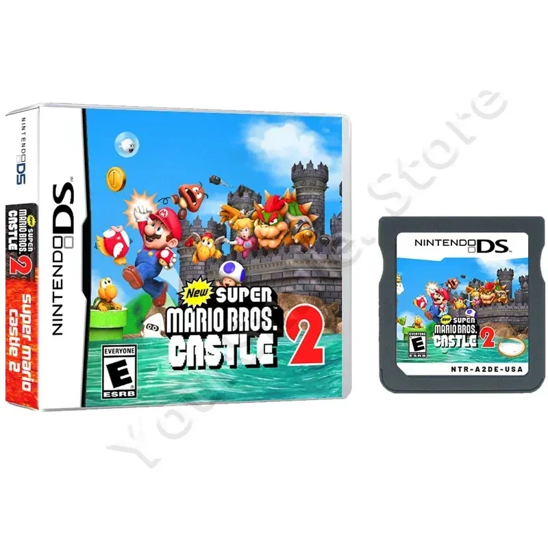 New Super Mario Bros Castle 2 NDS/DS/3DS Game Card Boxed in American English Game Cartridge Children's Toy Gifts