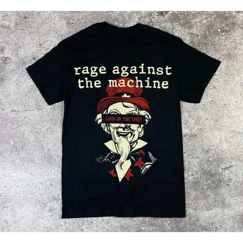

Rage Against The Machine Band Land Of Free Хлопковая черная футболка всех размеров Ag513