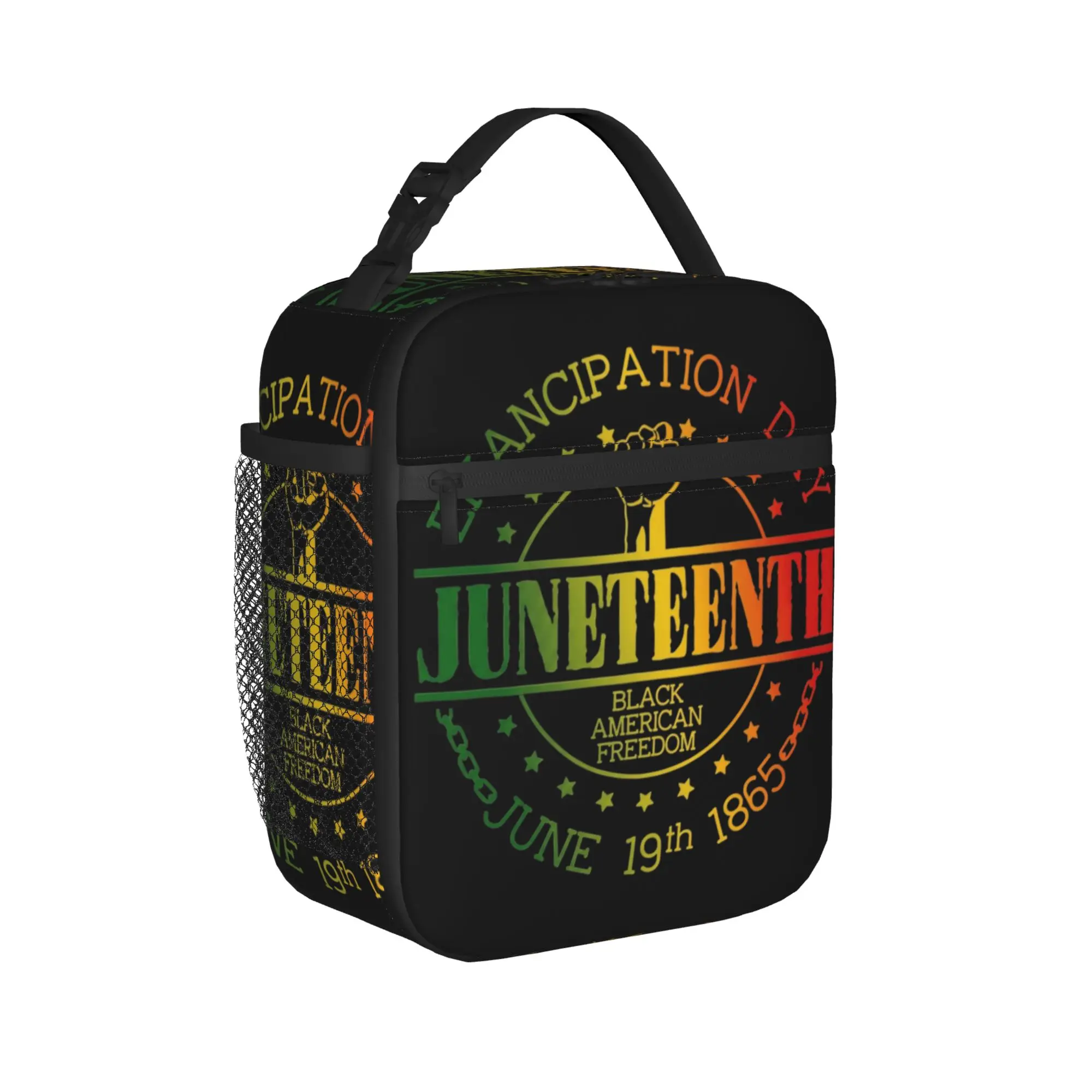 Black History Insulated Lunch Bag High Capacity  Meal Container Cooler Bag Tote Lunch Box Beach  Outdoor Girl Boy