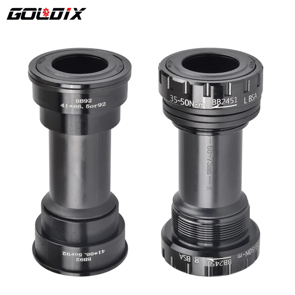 GOLDIX BB68 BB92 Bicycle Bottom Brackets Adapter 1.37/24mm Bicycle Crank MTB/Road Bike Push Bottom Brackets