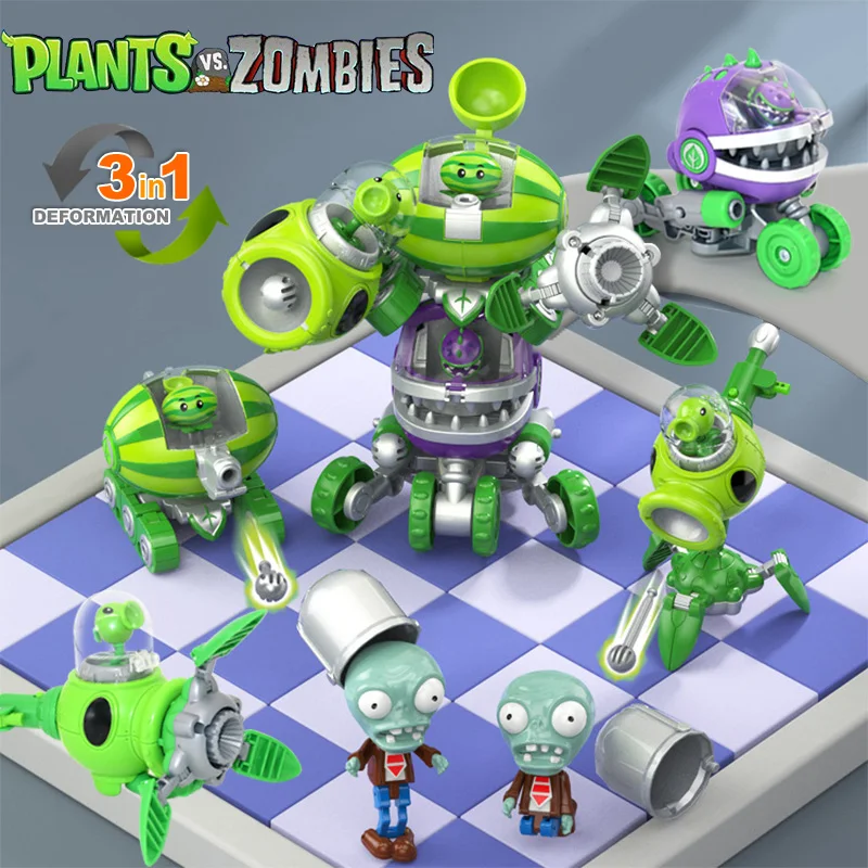 3-in-1-Montage-Deformationsspielzeug fr Jungen, Roboterpuppe, PVZ Plant  Vs. Zombie Mecha Kmpfer, PVC-Actionfigur, Modell, Geschenk fr Kinder -  AliExpress 26