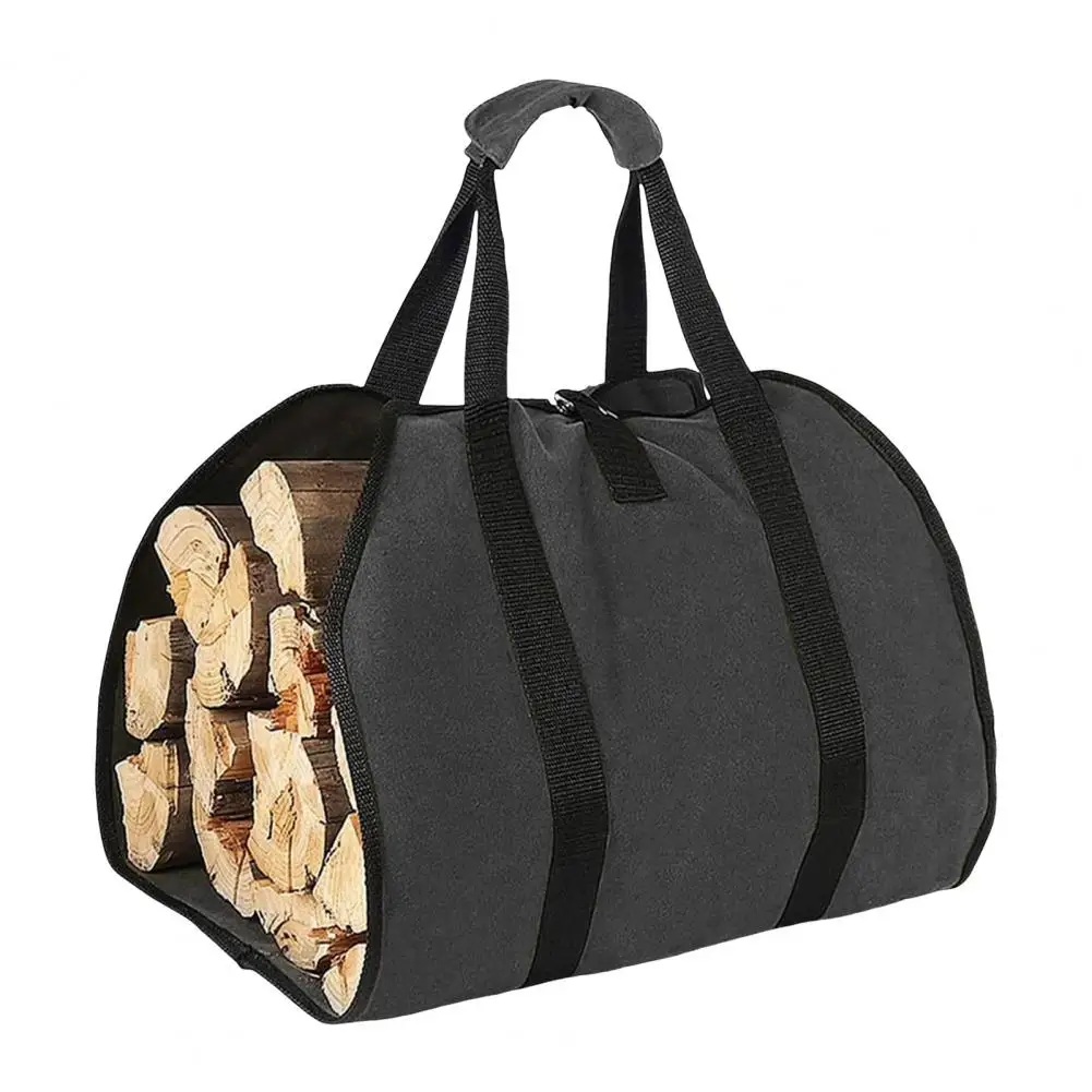 Oxford Cloth Firewood Carrier Durable Firewood Storage Bag with Handle Scratch-proof Log Carrier Tote for Strong for Home