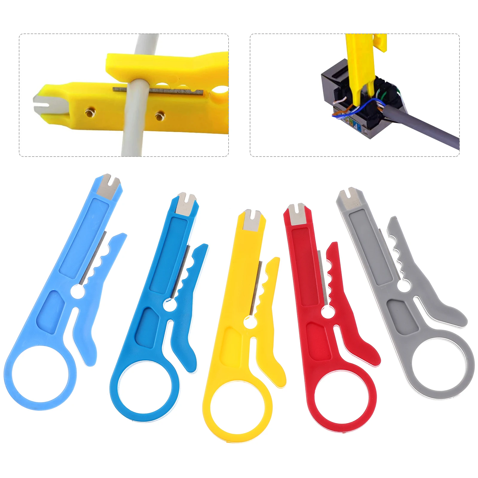 

Wire Stripper Crimper Punch Down Mini Stripping Plier Knives Cable Crimping Tool