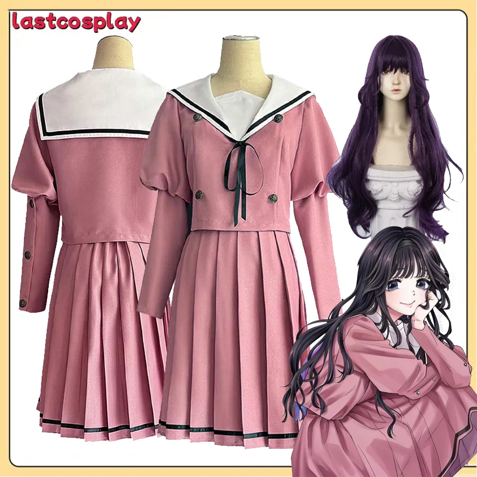Fantasia Kaori Kuriguri disfraz de Cosplay Anime disfraz de juego de rol mujer Top falda corbata peluca bolsa trajes para fiesta de Carnaval de Halloween