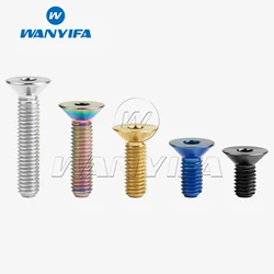 Wanyifa titanio Ti M5 x 10 12 15 20 25 30mm llave Allen tornillo de cabeza avellanada plana