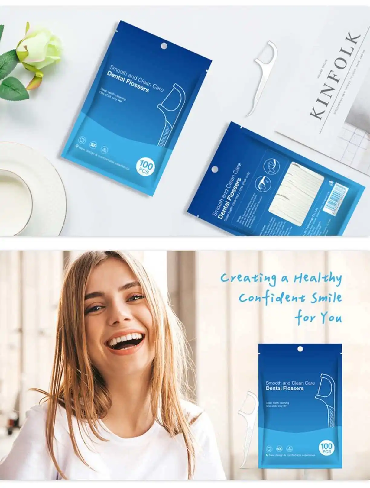 Praktische Zahnseide-Picks – sauber und hygienisch – Zahnstocher-Alternative, die Ihre Zähne nicht schadet