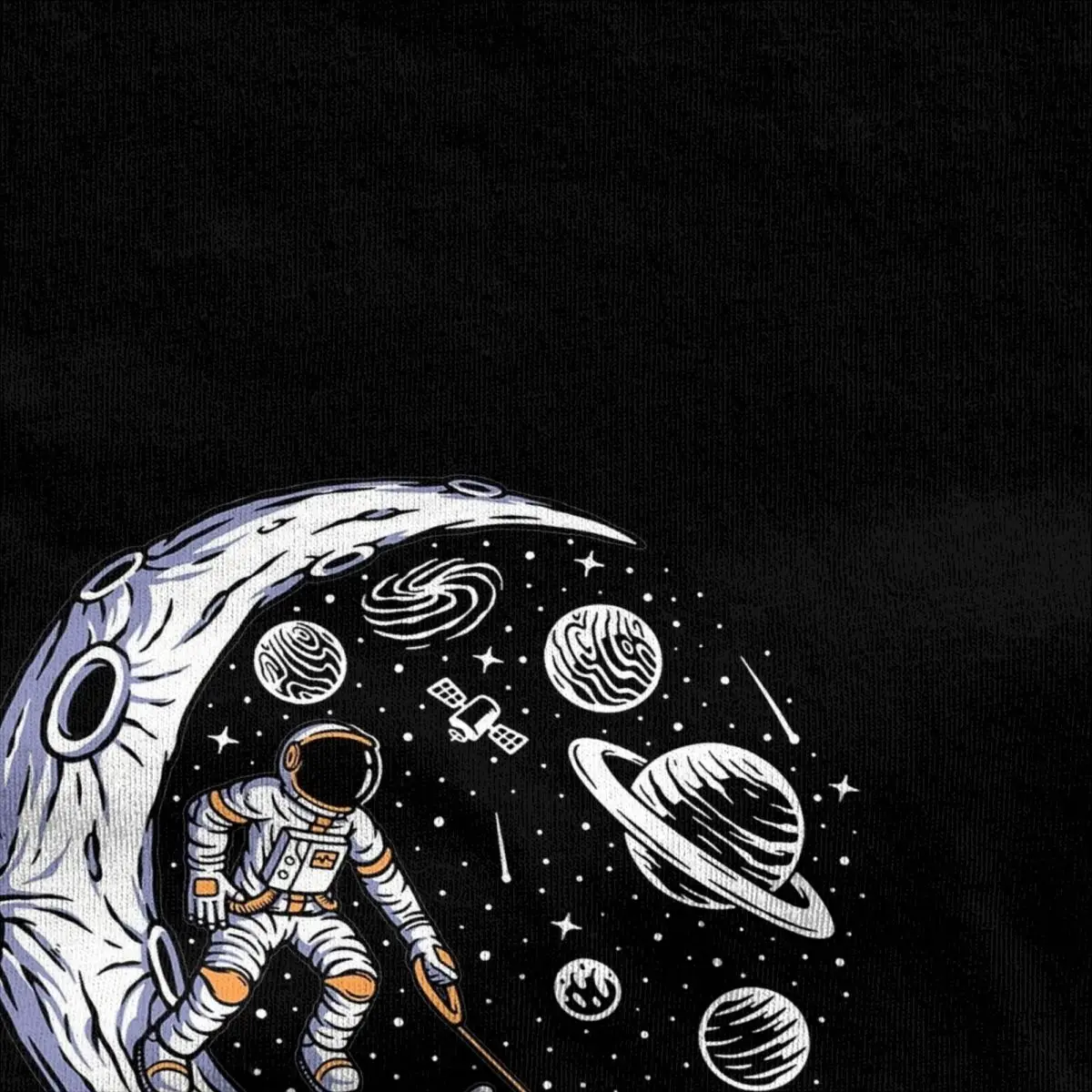 Vintage T-Shirt Astronaut And Dog On The Moon Cotton T Shirts outer space Hip Hop Tshirt for Men Summer Y2K Classic Top Tees