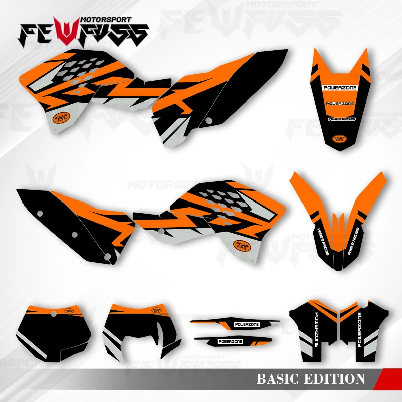 

Графические наклейки Fewfuss, наклейки для мотоцикла, фон на заказ для KTM SX SXF 2007 2008 2009 2010 EXC XCW 2008 2009-2011 009