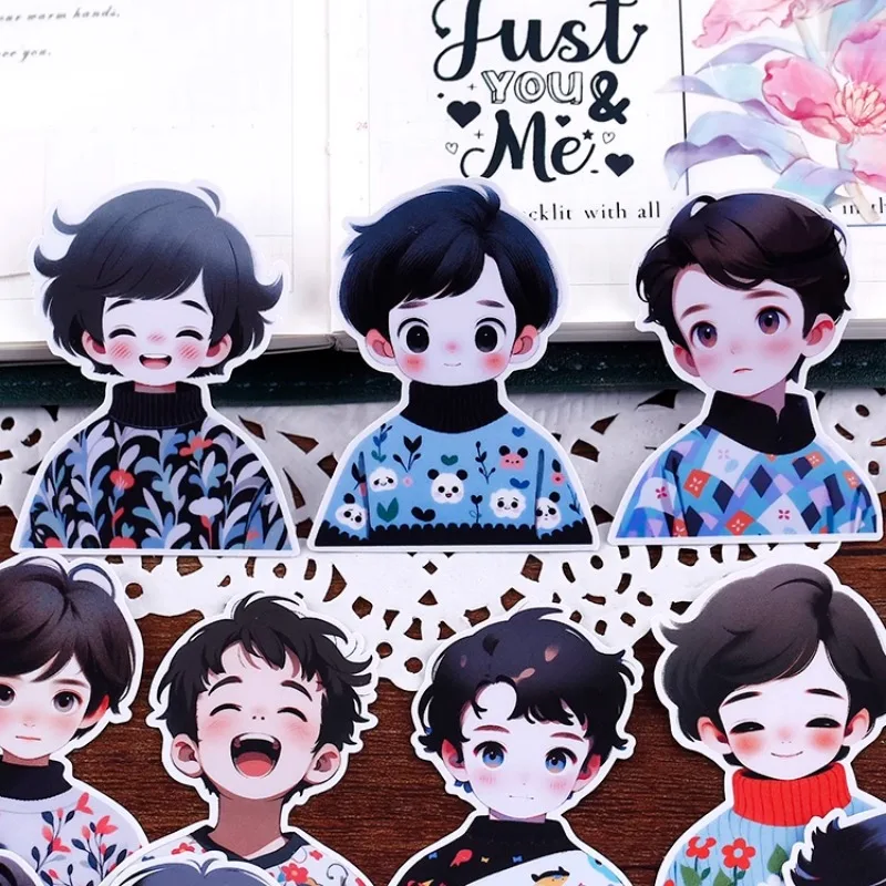 17pcs Cute Sun Boy Cartoon Decoration DIY Waterproof Stickers for Journals and Planners  japanese stationery