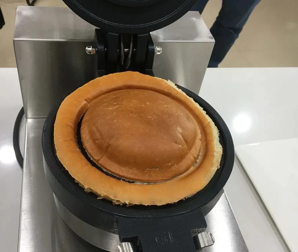 Hot SellingCommercial Kitchen Equipment Electric Gelato Panini Press Hamburger Sandwich Maker UFO Burger Machine for Sale