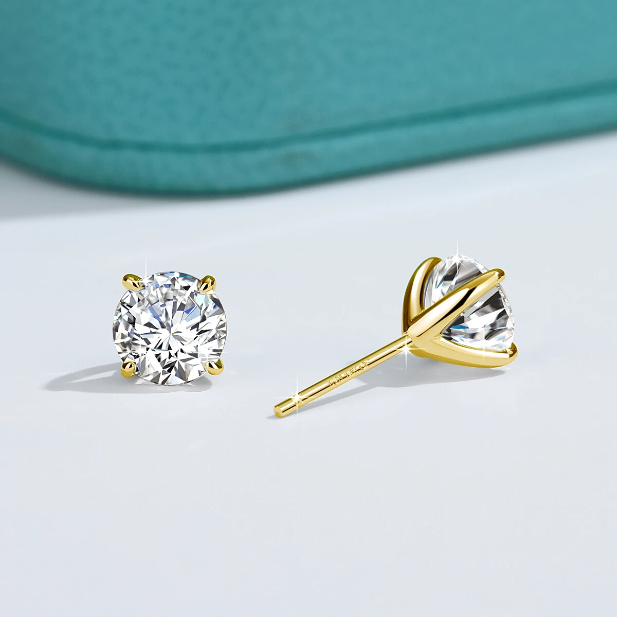 جودة 14K الذهب معبأ مويسانيتي وأقراط 0.2-3CT GRA قطع رائعة للنساء رجل المشاركة الزفاف المتانة مجوهرات